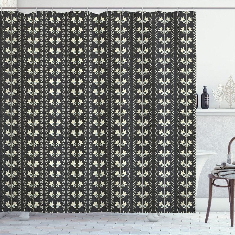 Spring Flowers Leaf Shower Curtain