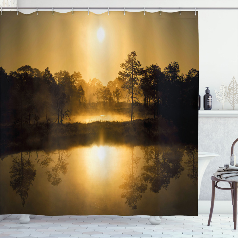 Idyllic Sunrise Morning Shower Curtain