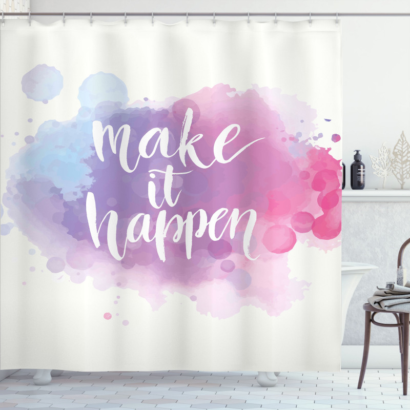 Positive Words Paint Shower Curtain