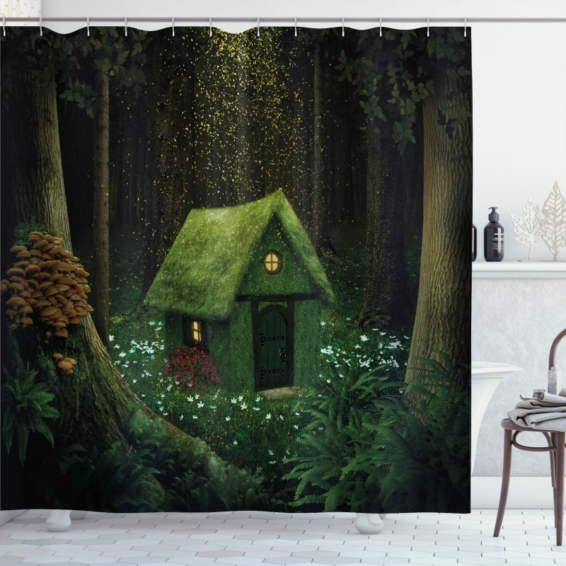 Surreal Forest House Shower Curtain