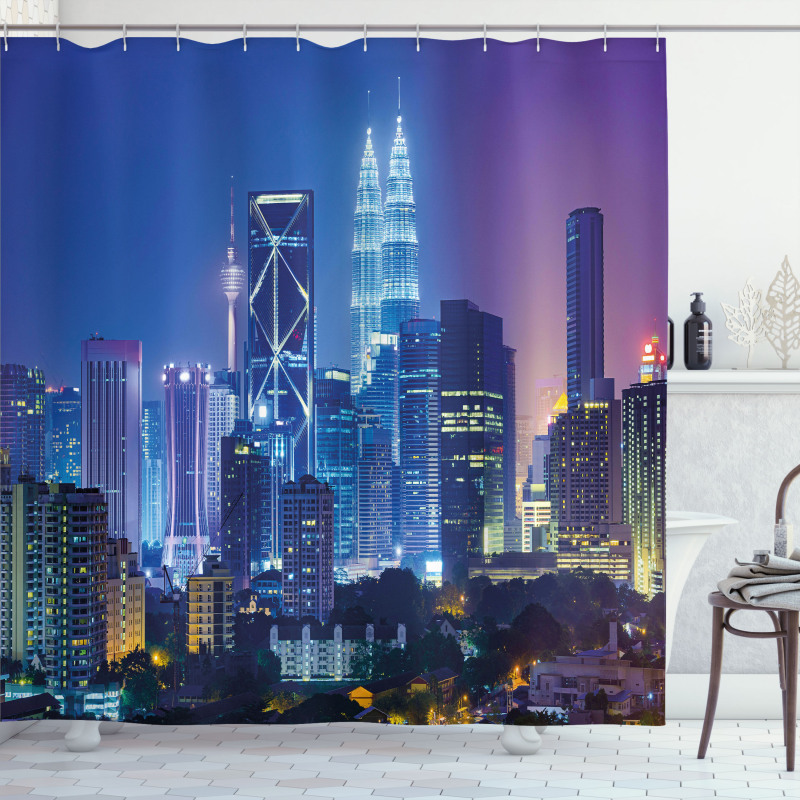 Cityscape Kuala Shower Curtain