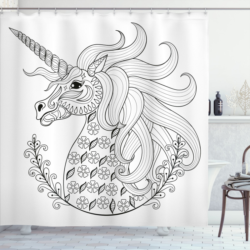 Fantasy Unicorn Shower Curtain
