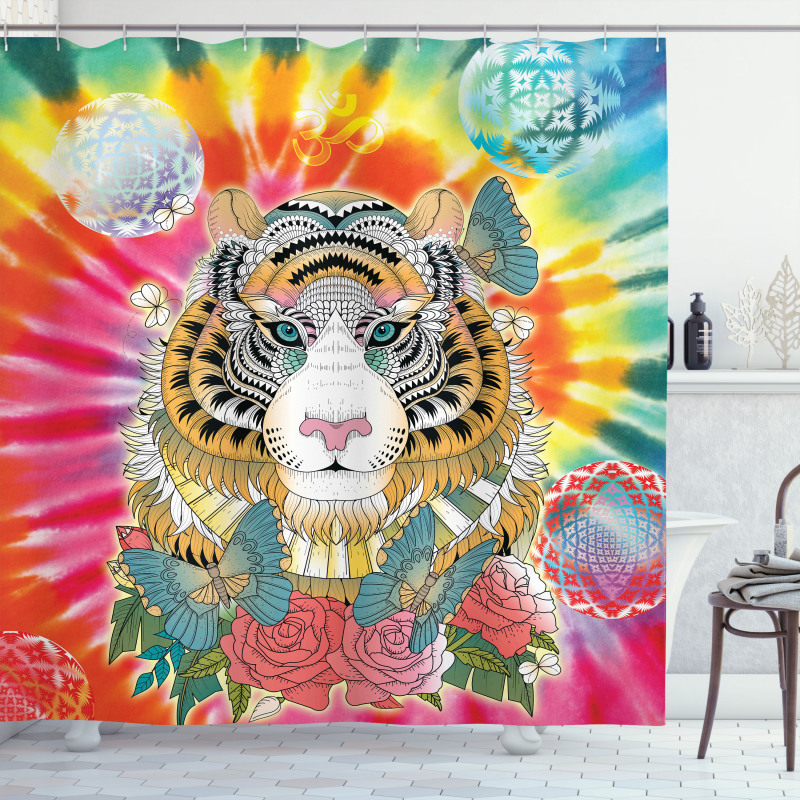 Tiger Head Shower Curtain