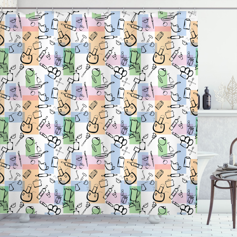 Kitchen Stuff Cuisine Shower Curtain