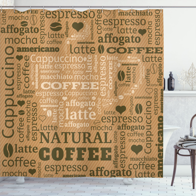 Hot Coffee Beverage Shower Curtain