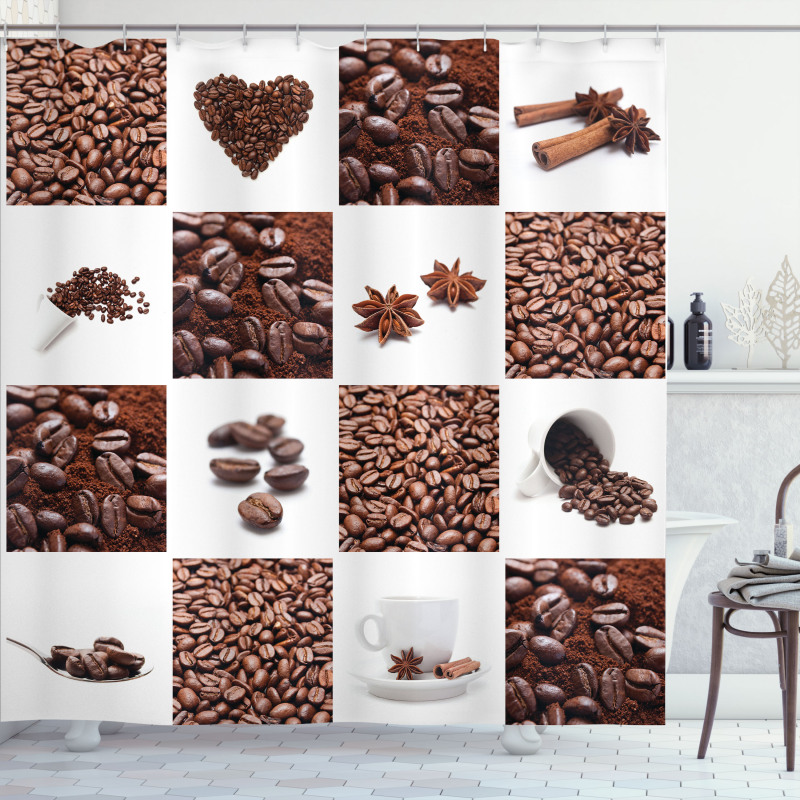 Roasted Coffee Beans Shower Curtain