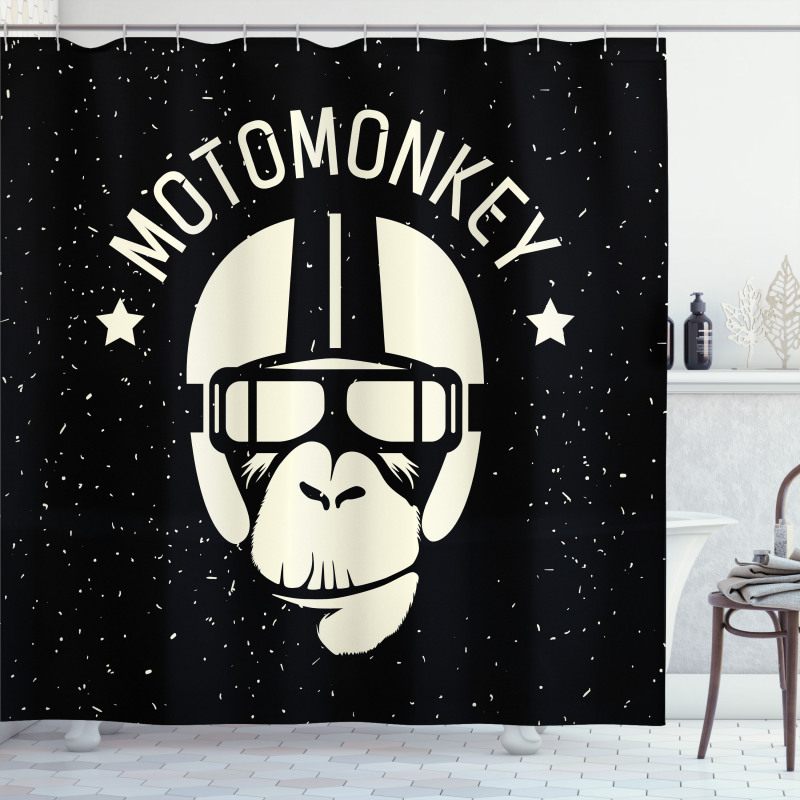 Alien Monkey Sign Shower Curtain