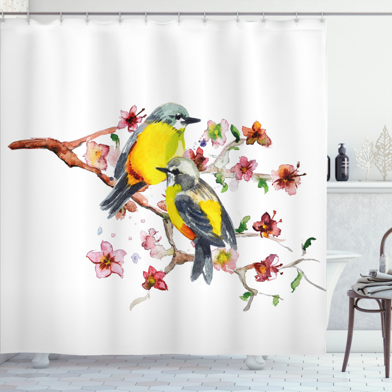 Birds on the Branches Shower Curtain