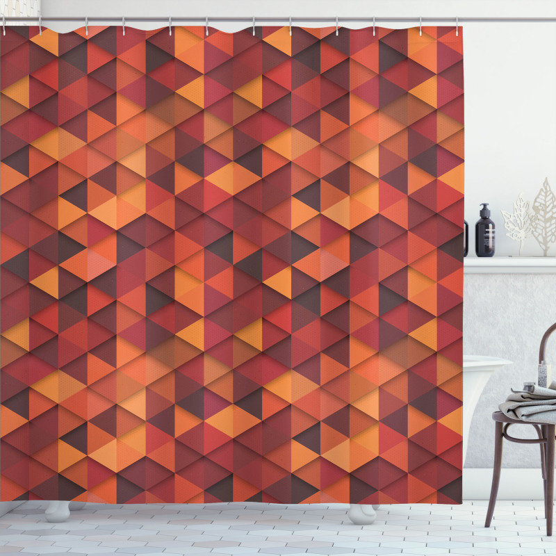 Retro Pattern Triangle Shower Curtain