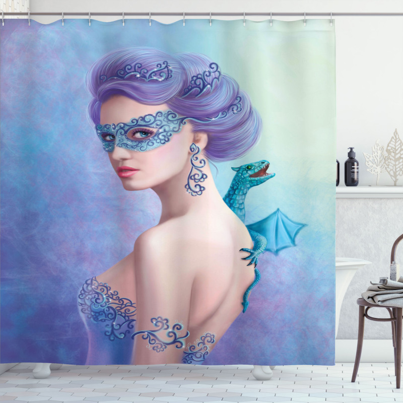 Fantasy Snow Queen Shower Curtain