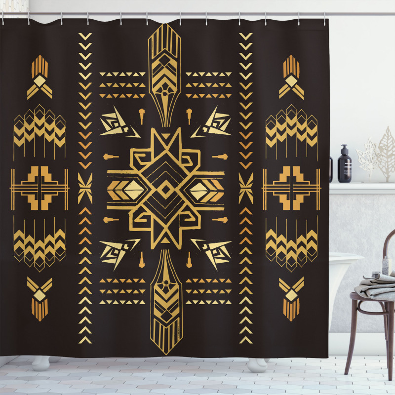 Tribal Vintage Aztec Shower Curtain