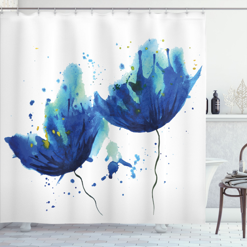 Floral Abstract Art Shower Curtain