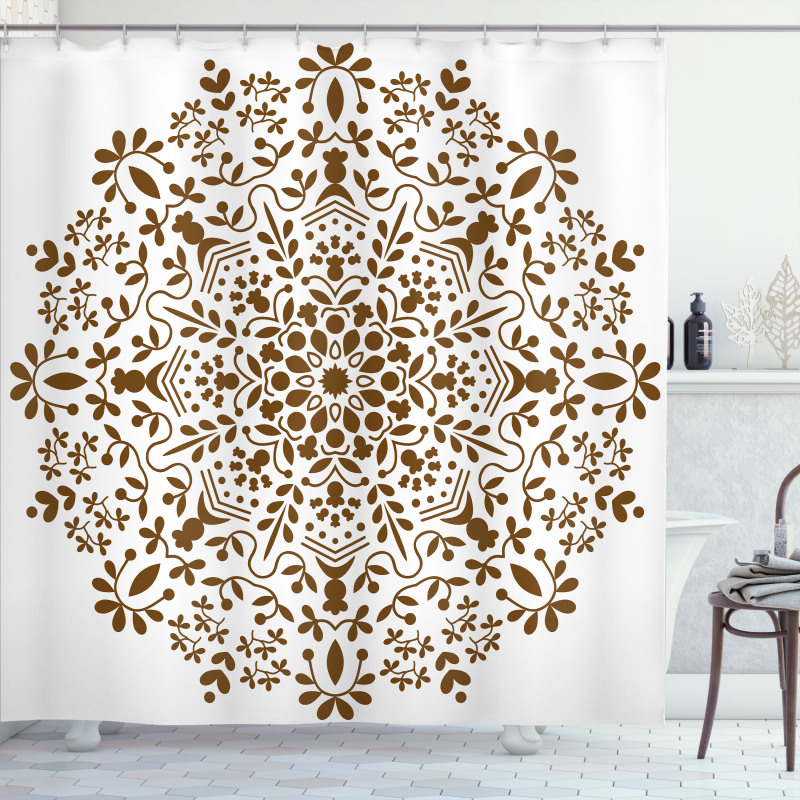 Abstract Vector Floral Shower Curtain