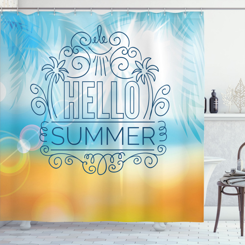 Abstract Sunny Seashore Shower Curtain