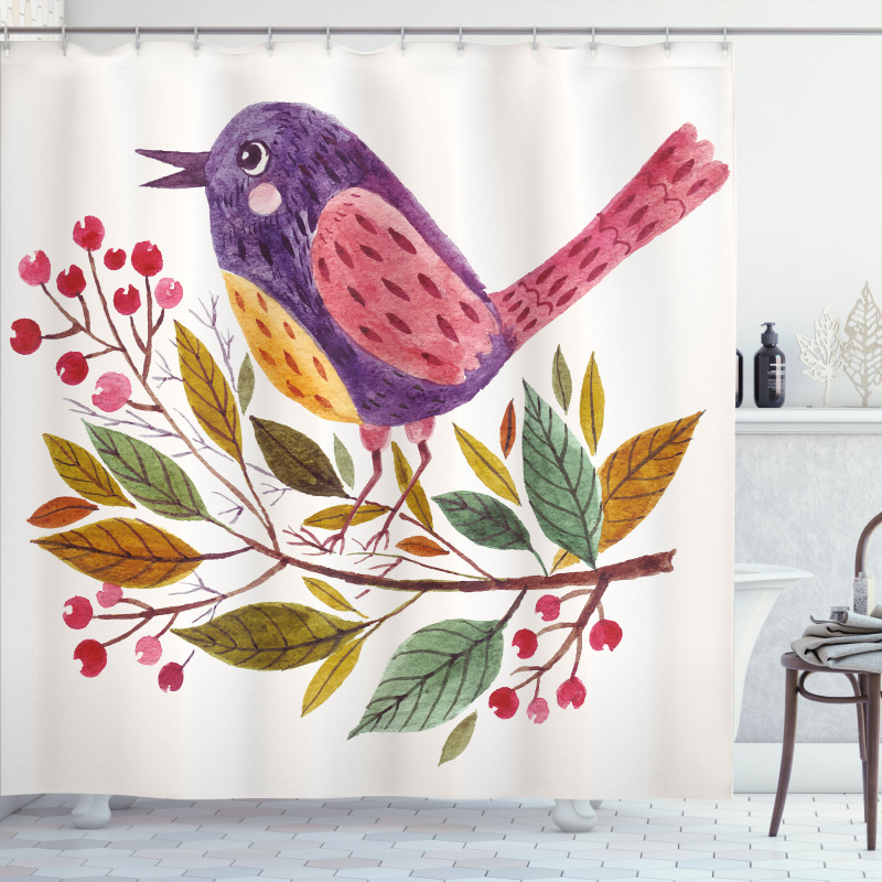 Birds on a Branch Shower Curtain