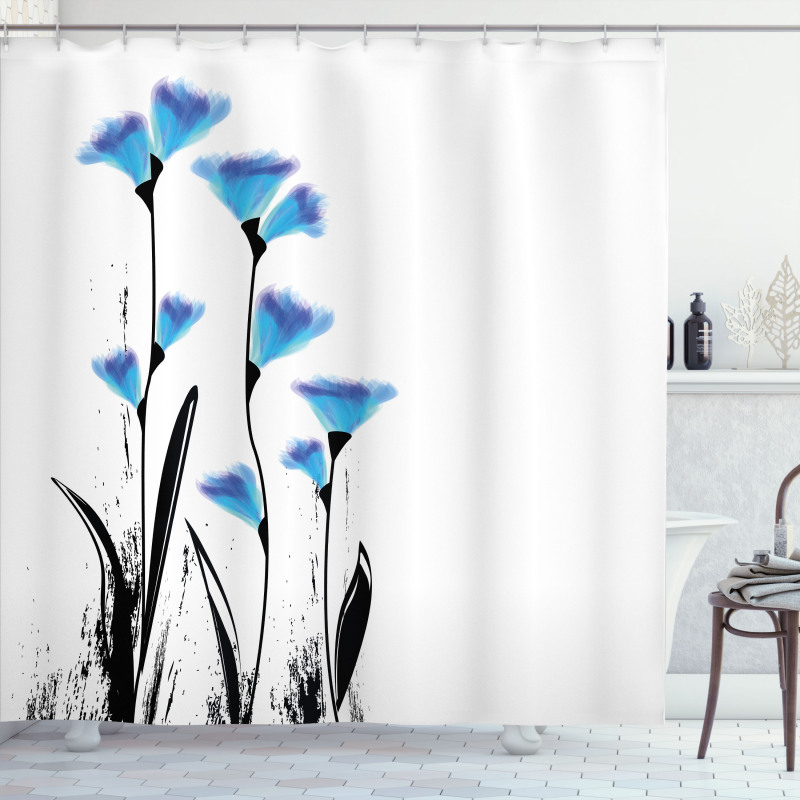 Flowers Tulips in Ombre Shower Curtain