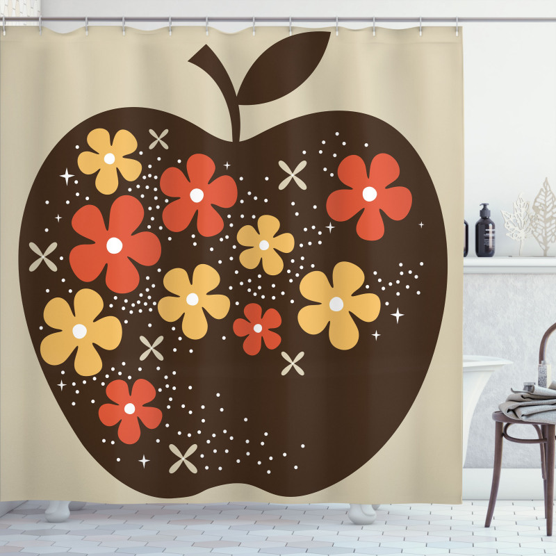 Vector Big Apple Shower Curtain