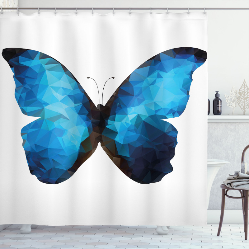 Modern Blue Ombre Shower Curtain