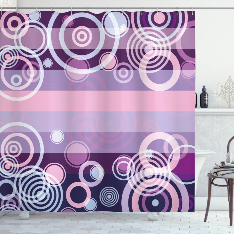 Rounds Bold Borders Shower Curtain