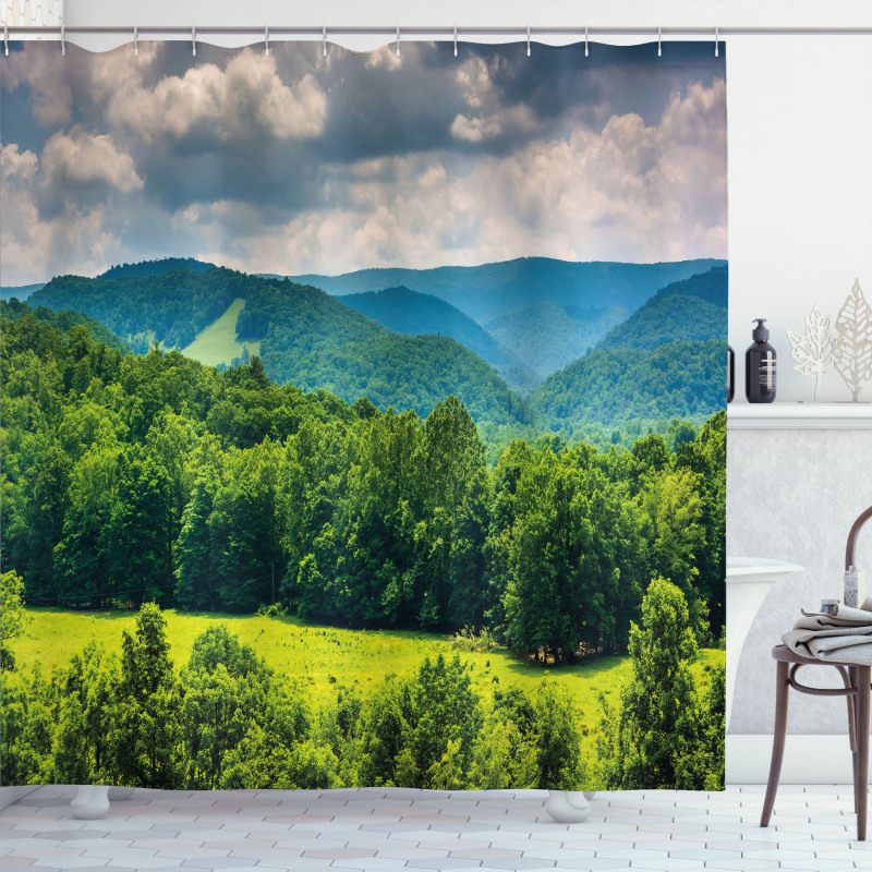 Landscape of Mountains Shower Curtain