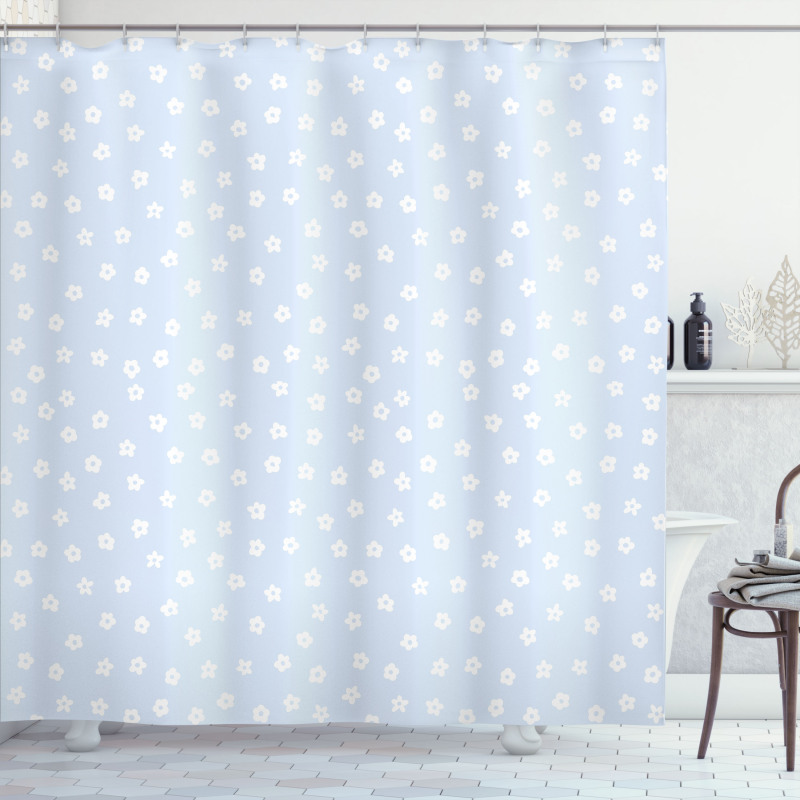 Scattered Small Blooms Shower Curtain