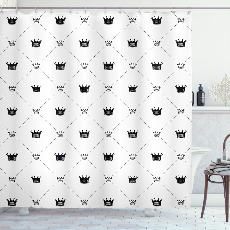 Traditional Crown Sign Shower Curtain