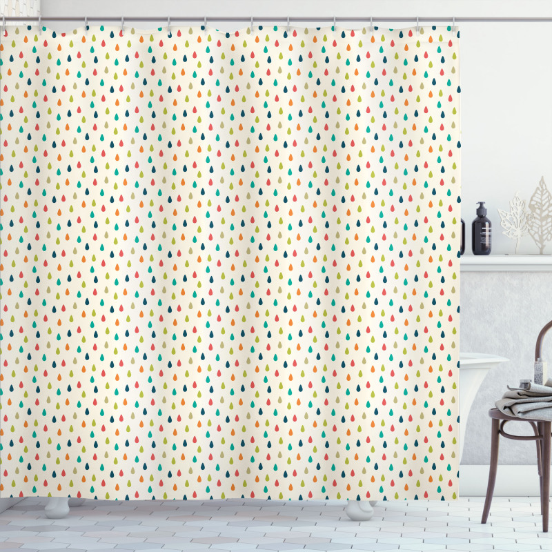 Graphic Waterdrops Shower Curtain