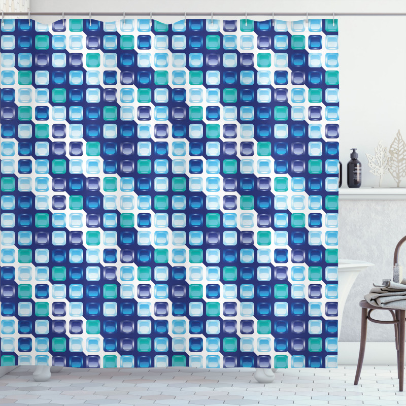 Vintage Mosaics Squares Shower Curtain