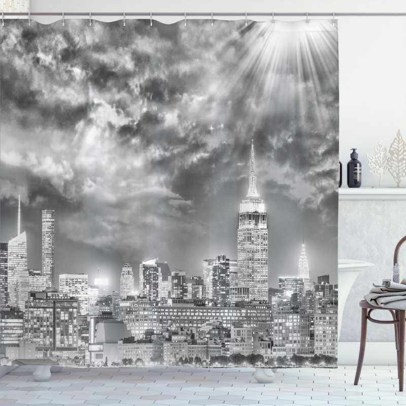 NYC Dramatic Skyline Shower Curtain