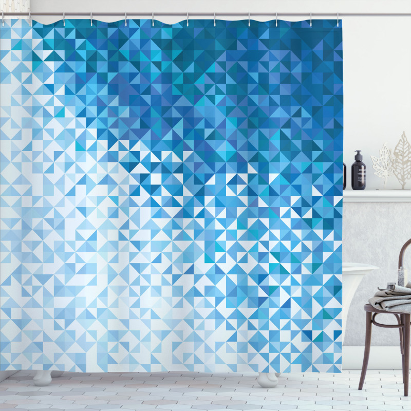 Digital Ombre Mosaic Shower Curtain