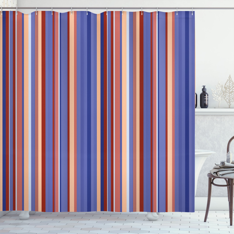 Gradient Color Stripes Shower Curtain