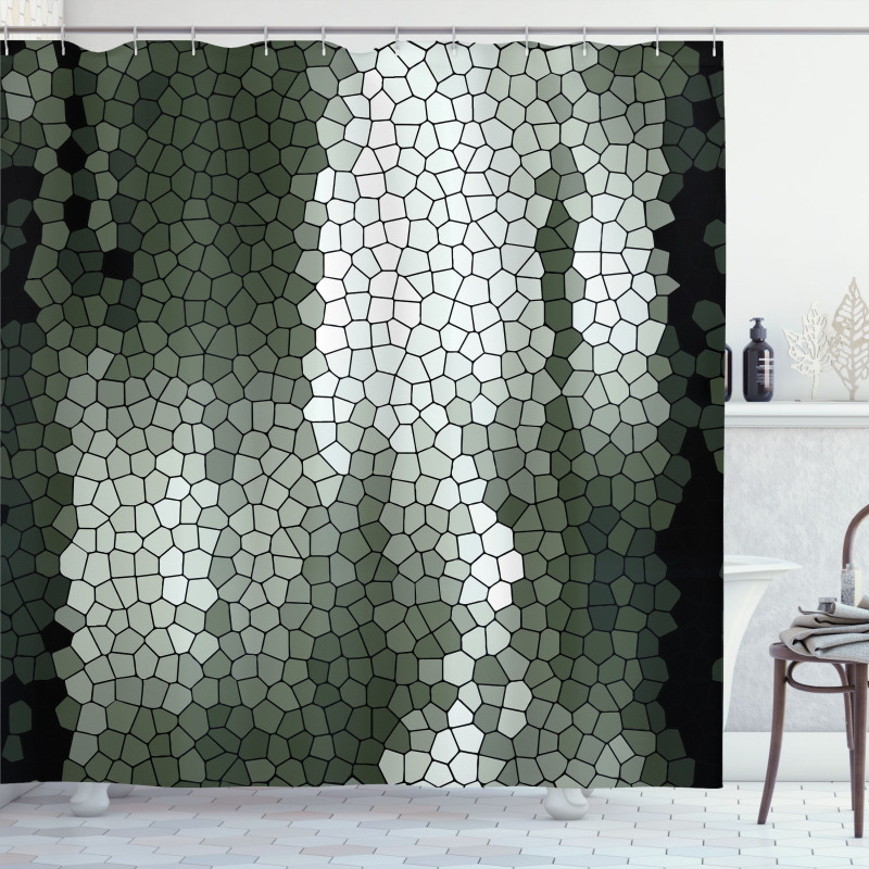 Mosaic Pixelated Art Shower Curtain