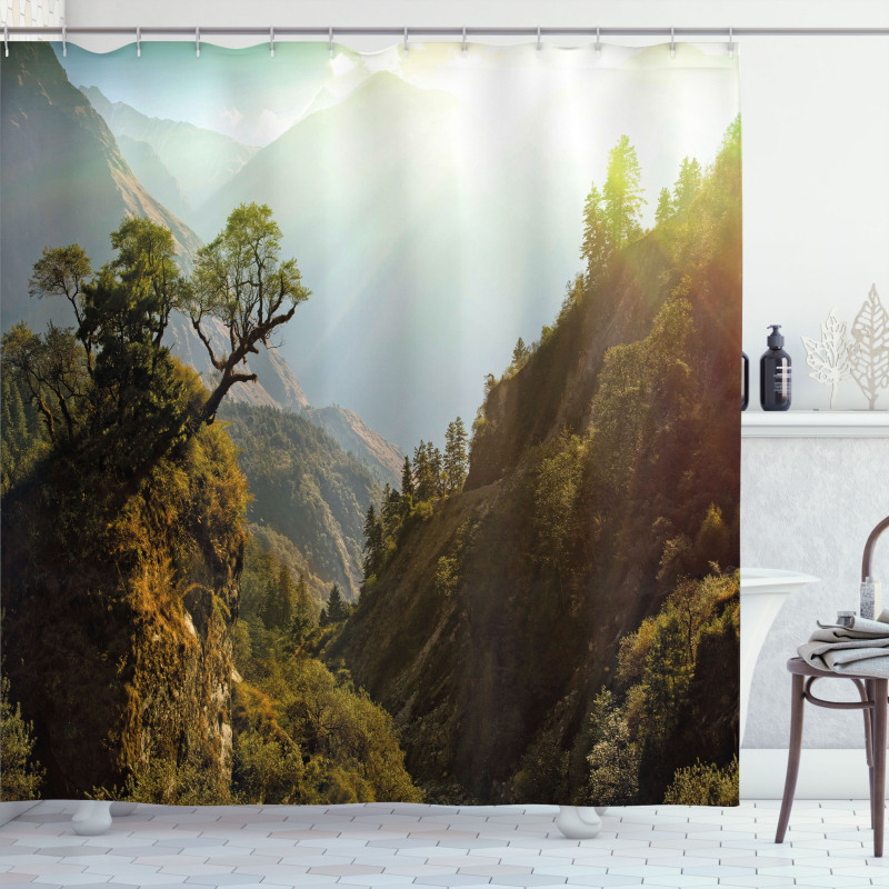 Nepal Forest Majestic Shower Curtain