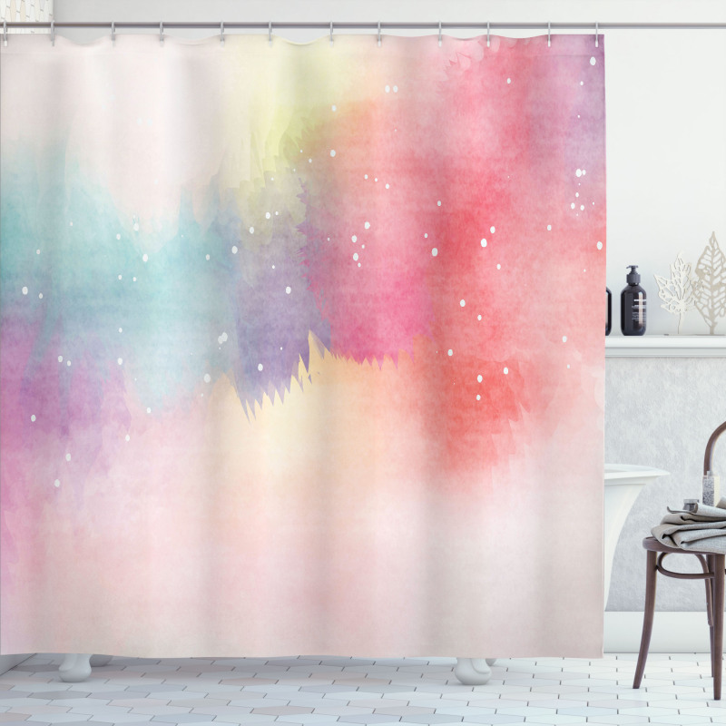 Abstract Digital Paint Shower Curtain
