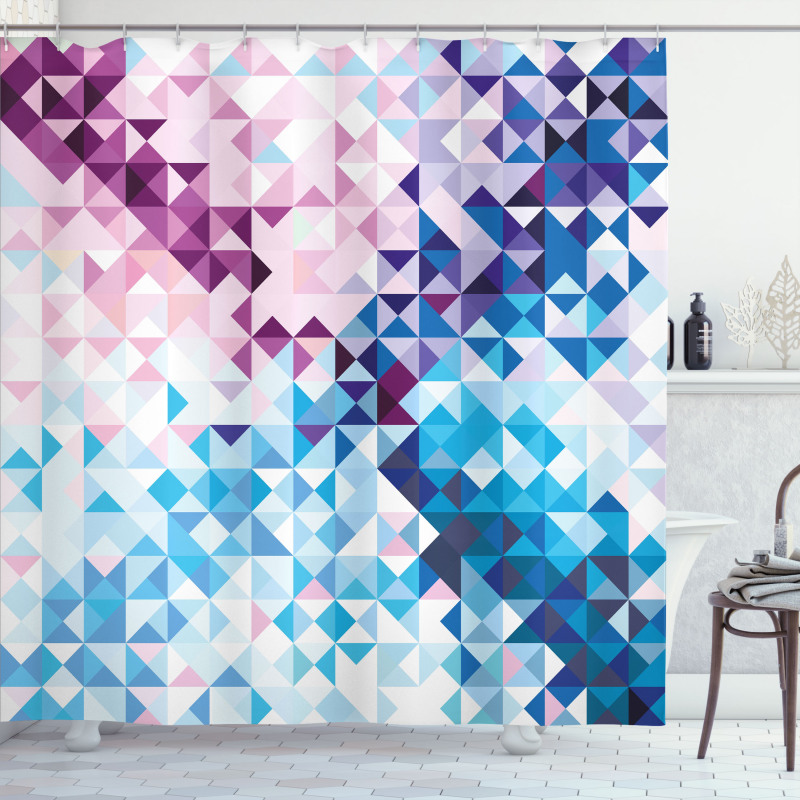 Abstract Mosaic Ombre Shower Curtain