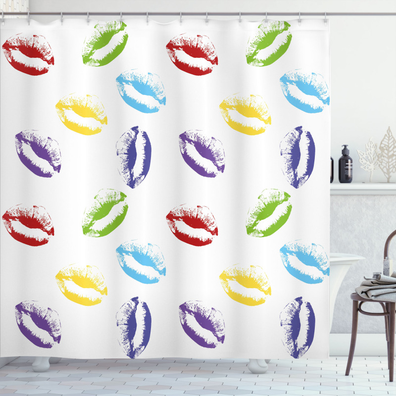 Seductive Lips Kisses Art Shower Curtain