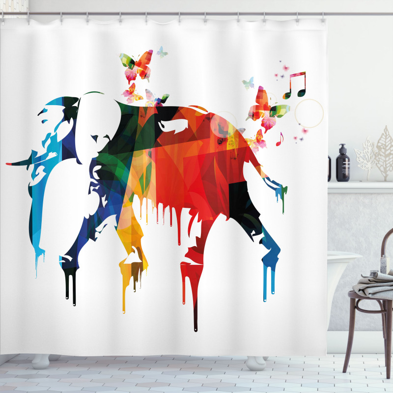 Wild Elephant Shower Curtain