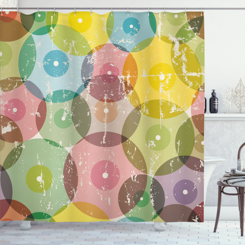 Rainbow Color Geometric Shower Curtain