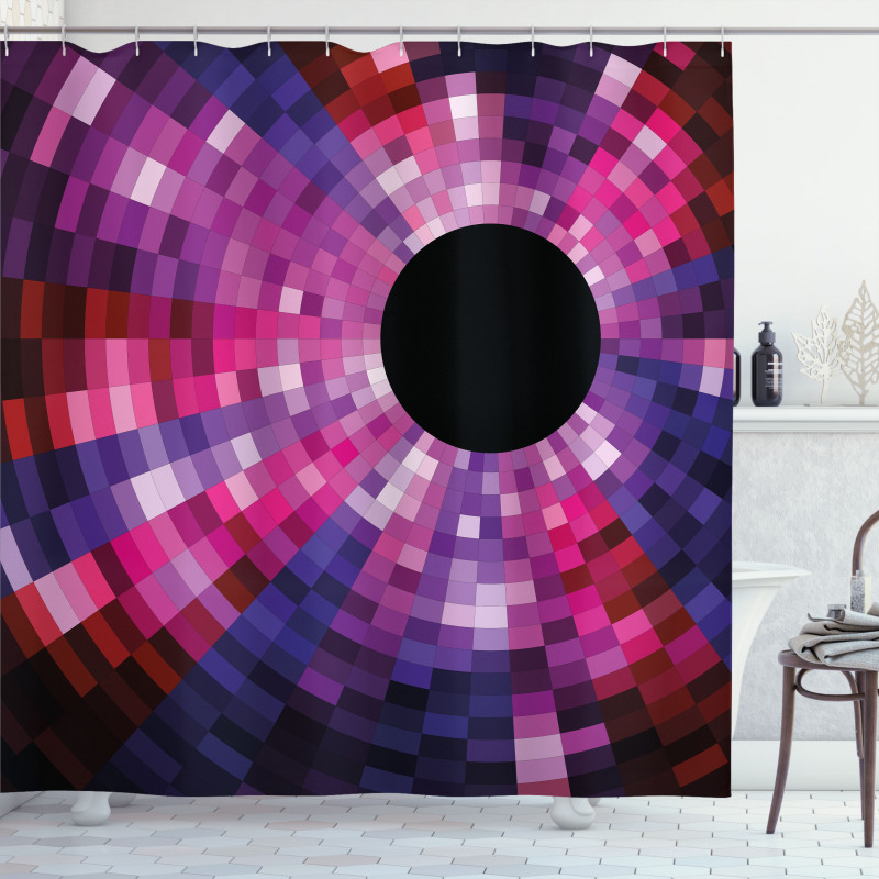 Mosaic Circular Tile Shower Curtain