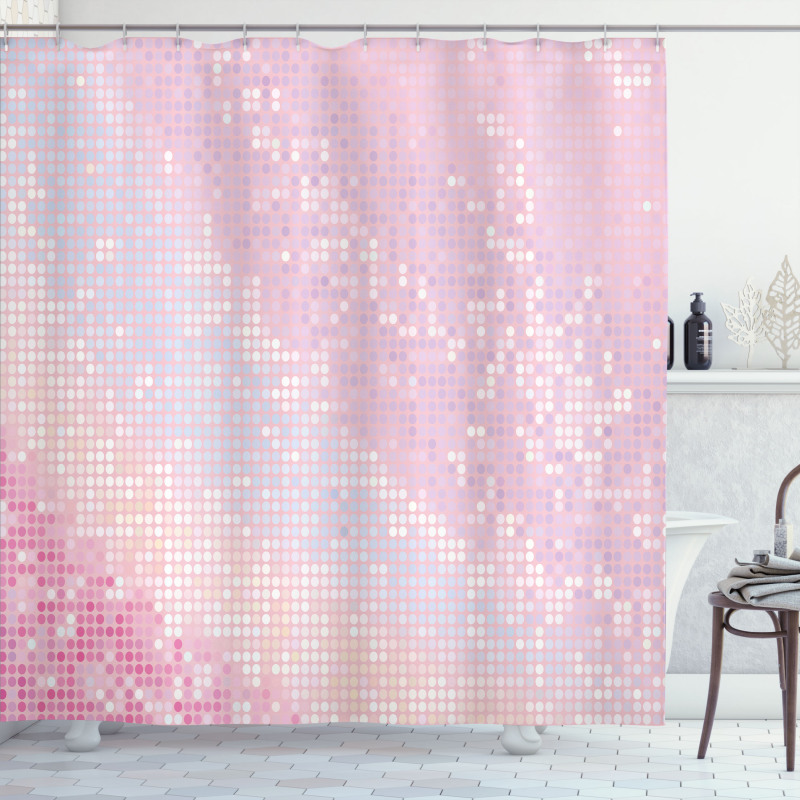 Abstract Disco Ball Pattern Shower Curtain