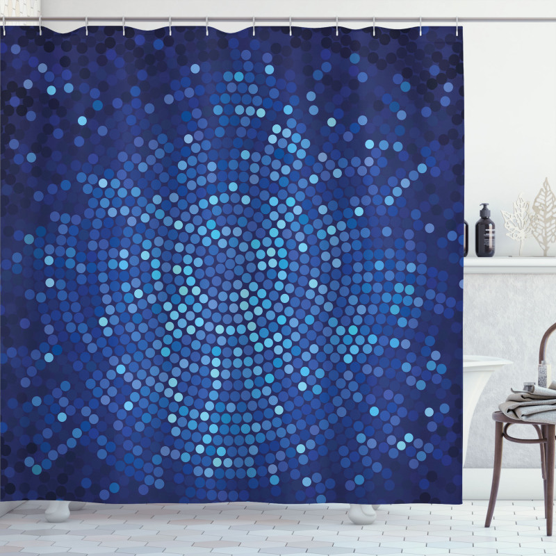 Spiral Mosaic Dots Shower Curtain