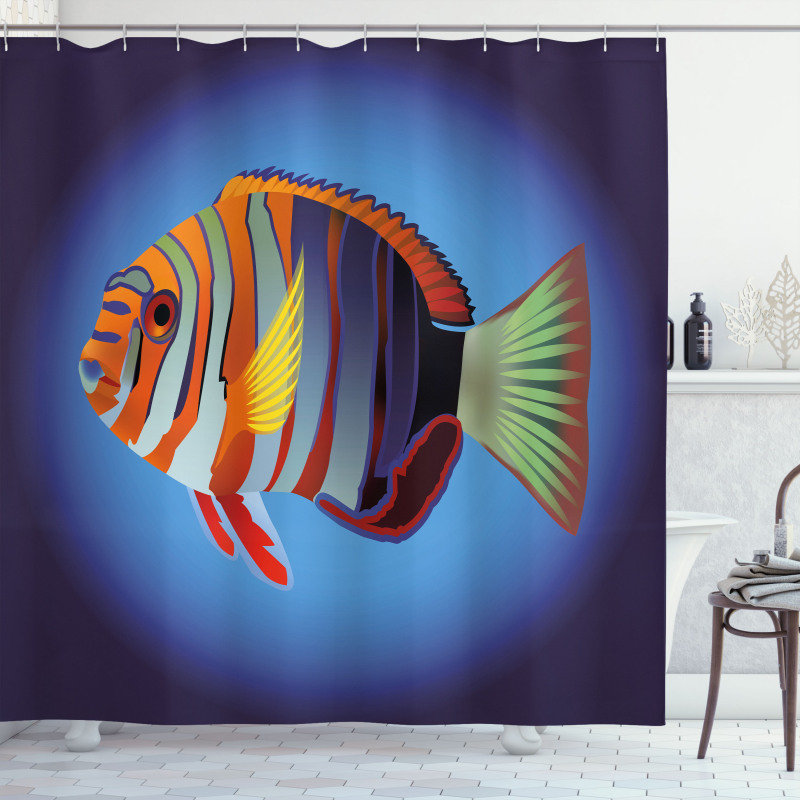 Tropical Exotic Sea Fish Shower Curtain