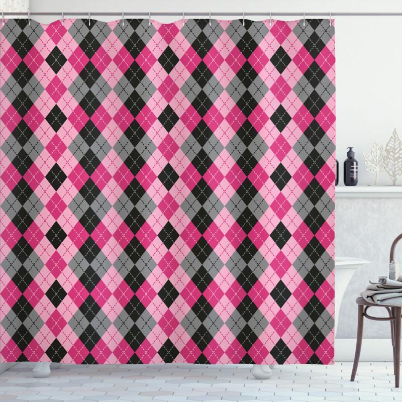 Diamonds and Lozenges Shower Curtain