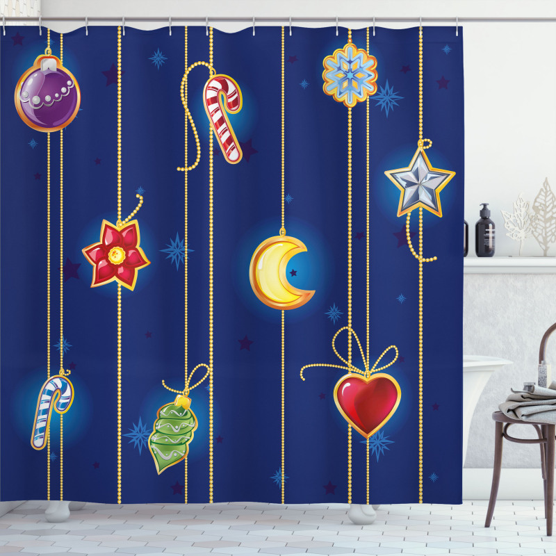 Xmas Objects Art Shower Curtain