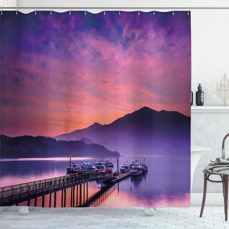 Lake in Nantou Taiwan Shower Curtain