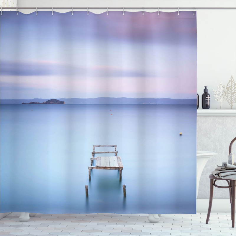 Bolsena Lake in Italy Shower Curtain