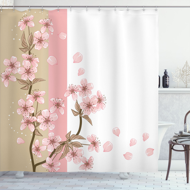 Romantic Sakura Blooms Shower Curtain