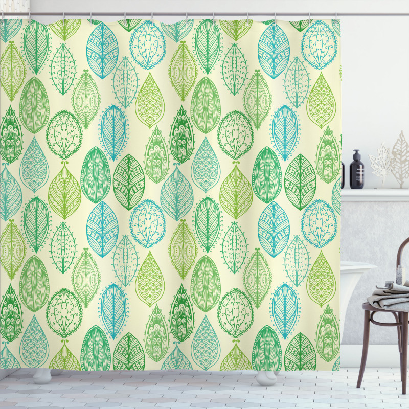 Leaves Forest Pattern Shower Curtain