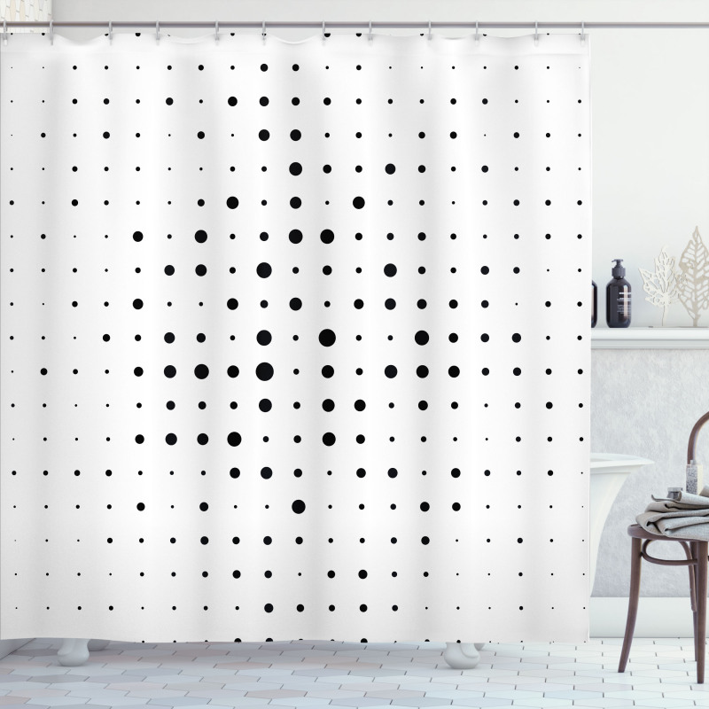 Big Little Pop Art Dots Shower Curtain