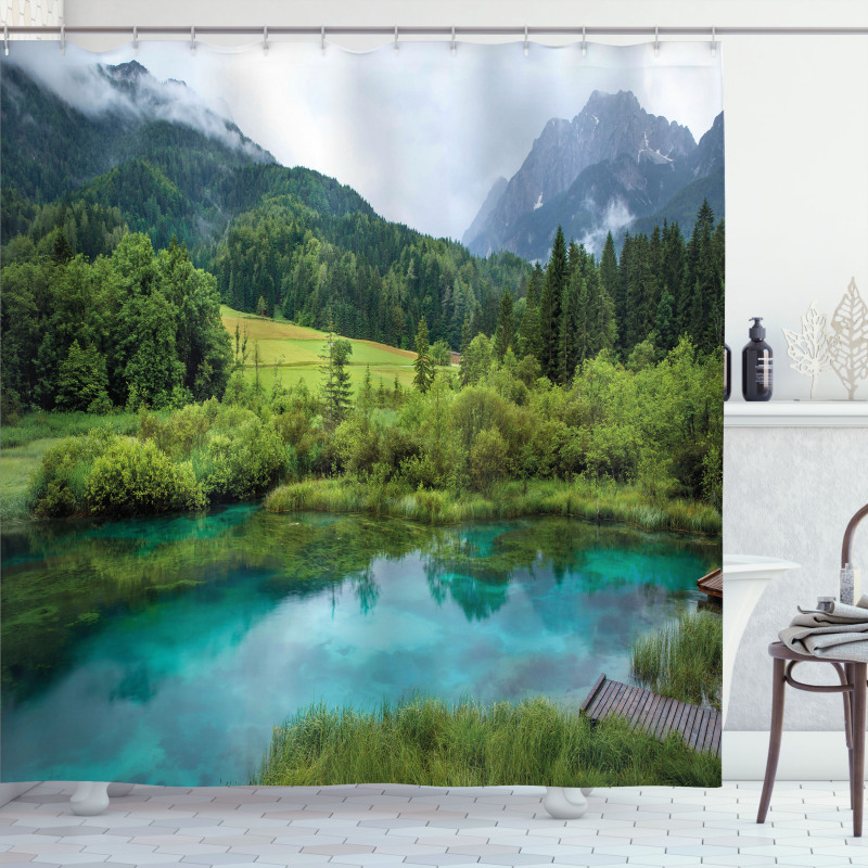 Zelenci Pond Slovenia Shower Curtain